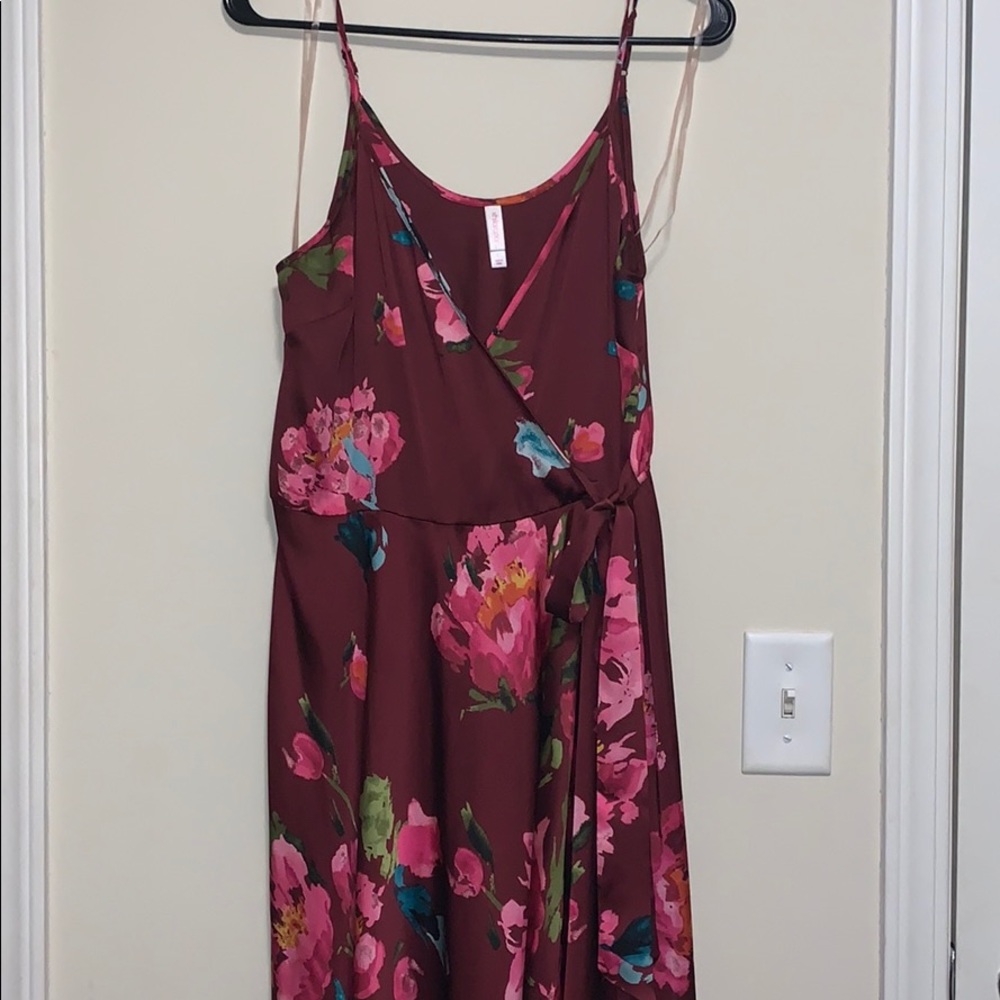 Floral print, wrap dress